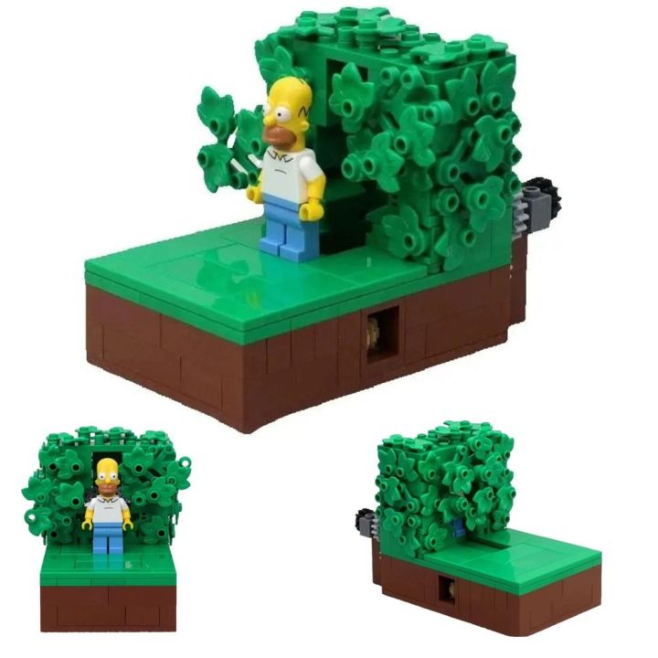 Boys and Girls The Simpsons MOC Building Block Hand-cranked 227pcs ...