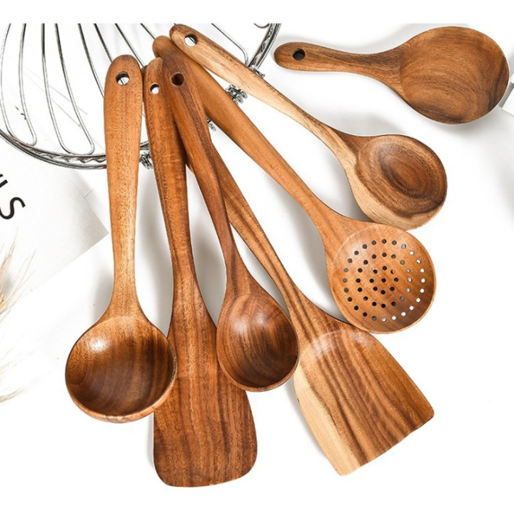 Stock Available Kitchen Mixing Utensils Wooden Shovel Spoon Soup Ladle Colander Rice Spoon Mixing Spoon Cooking Tools Natural Wood Kitchen Accessories