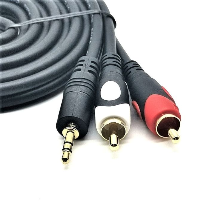 Gold%20Plated%203.5mm%20Mini%20Phone%20Stereo%20Male%20to%202%20RCA%201%20Male%20Audio%20Cable%20-%20Image%204