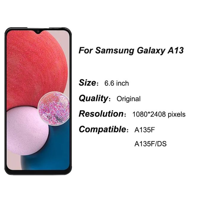 LCD%20With%20Frame%20For%20Samsung%20Galaxy%20A13%204G%20A135%20A135M%20A135F%20Display%20Touch%20Screen%20Digitizer%20Assembly%20Replacement%20Parts%20-%20Image%206