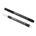 2pcs Fabric Marker Pens Permanent Colors for DIY Textile Clothes T-Shirt Shoes - White & Black. 