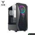 Falcon F8023 Brand New RGB Gaming PC Casing with Side Tempered Glass. 