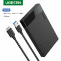 UGREEN 2.5" Hard Drive Enclosure, USB 3.0 to SATA III for 2.5 Inch SSD & HDD 9.5mm 7mm External Hard Drive Case Support Max 6TB with UASP Compatiable for Sea'gate, Toshiba, Samsung, Hitachi. 