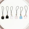 Cartoon Metal Anime Ghost Demon Phone Rope Keychain Lovers Mobile Phone Charms Cute Keychains Strap Lanyard Bag Pendant. 