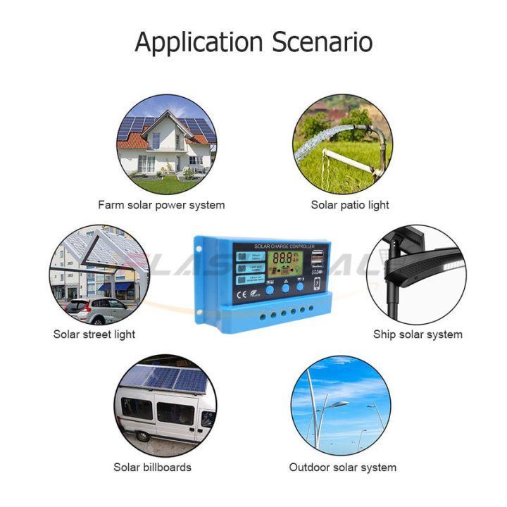 iFlashDeal%2030A%20Solar%20Panel%20Controller%20Solar%20Charge%20Controller%2012V/24V%20Adjustable%20LCD%20Display%20Solar%20Panel%20B-attery%20Regulator%20With%20USB%20Port%20Auto%20PWM%20Controllers%20Intelligent%20System%20Charging%20Controller%20For%20Home%20-%20Image%205
