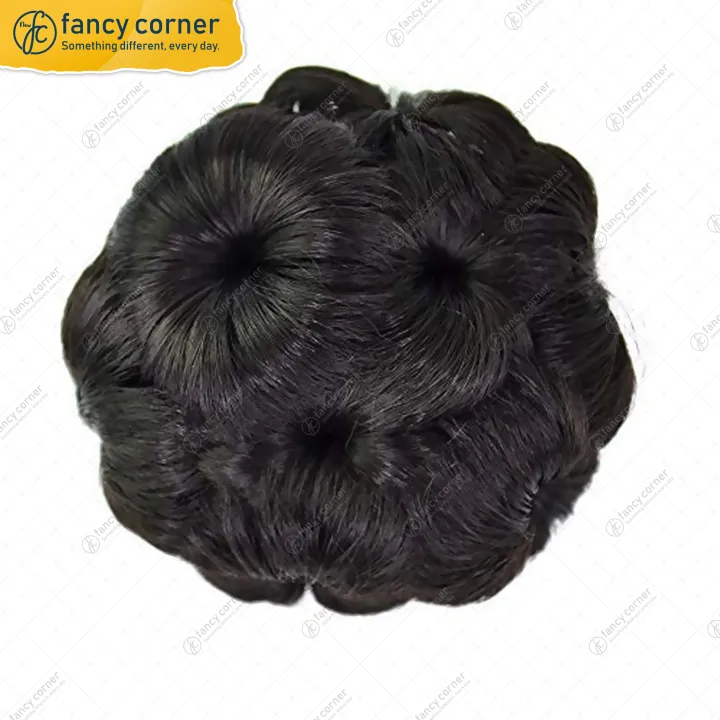 Beauty%20Angelbella%20Real%20Hair%20Bun%20with%20Clip%20Extensions%20Up%20Do%20Donut%20Chignon%20Clip%20in%20Plastic%20Comb%20Elastic%20Bride%20Hair%20Piece%20(Natural%20Black)%20FC-FA%20-%20Image%203