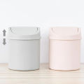 Universal Waste Bin With Lid Desktop Office Organizer Storage Home Garbage Basket Container Table Trash Bin Small Trash Can. 
