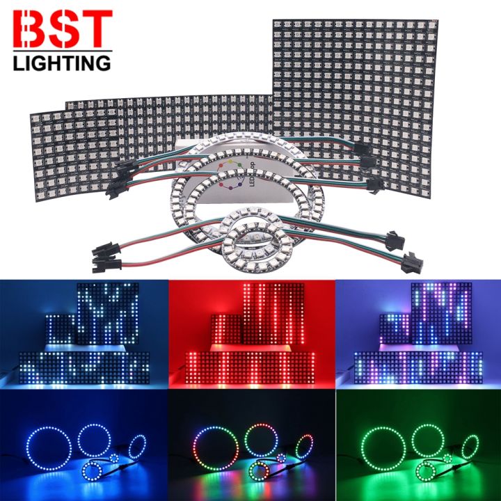 WS2812B Led Digital Panel Matrix Flexible Screen 8*8 16*16 8*32 WS2812 ...