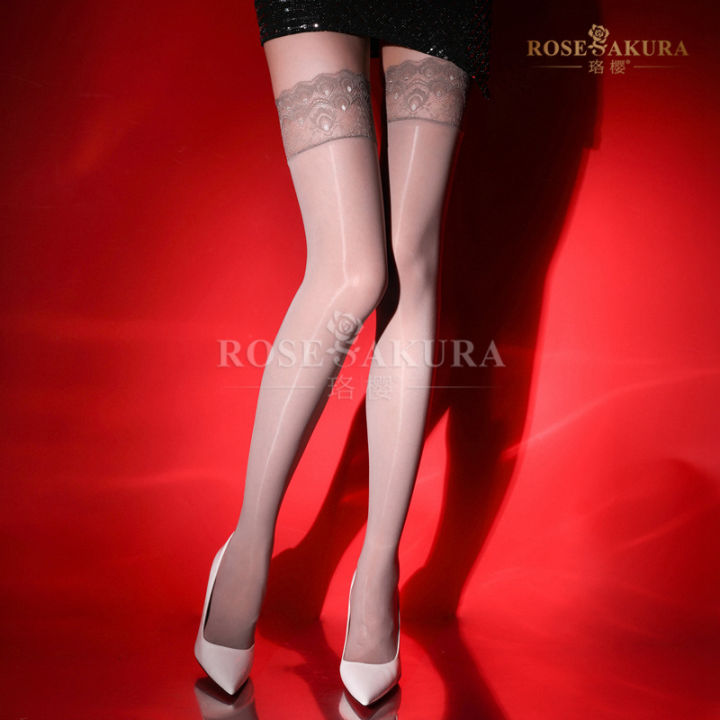 Silicone%20Stap%20Up%20Thigh%20High%20Stockings%20Barrel%20Silk%20Socks%20High%20Barrel%20Peacock%20Edge%20Oil%20Shining%20Pantyhose%208370%20-%20Image%208