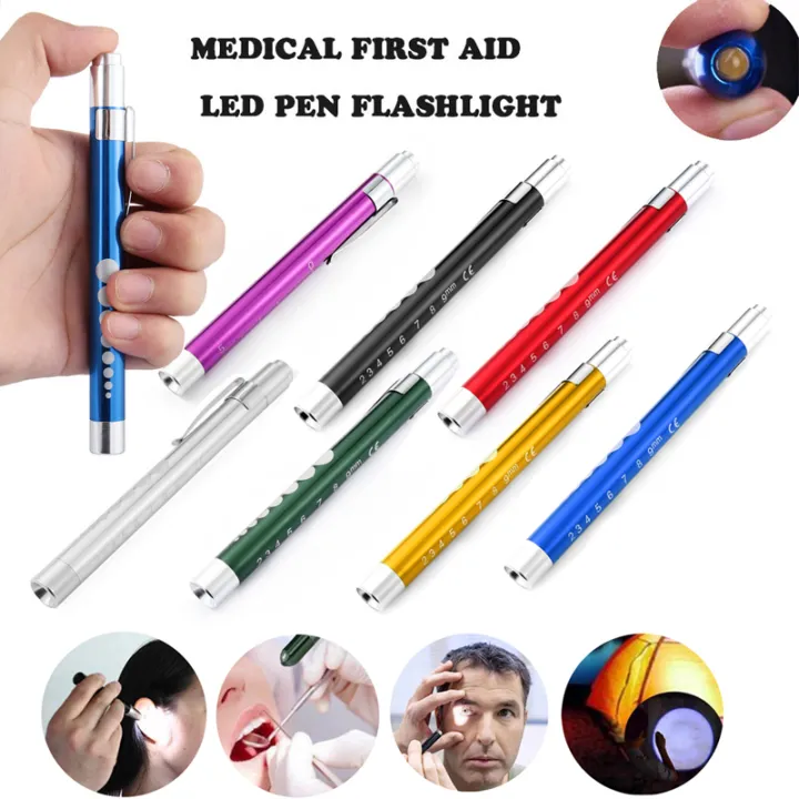 LED Medical Pocket First Aid Penlight Torch Eye Nose Dental Flashlight ...