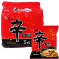 5Pcs Korean Shin Ramen Pack ( 120g * 5 packets). 