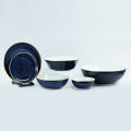 Royal Fernwood Spiral Galaxy Blue 35 Pcs Dinner Set. 