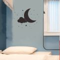 【IKE】Classic Clouds Moon Stars Wall Sticker Night Sky For Kids Rooms Background Home Decoration Mural Art Decals Stickers Wallpaper. 