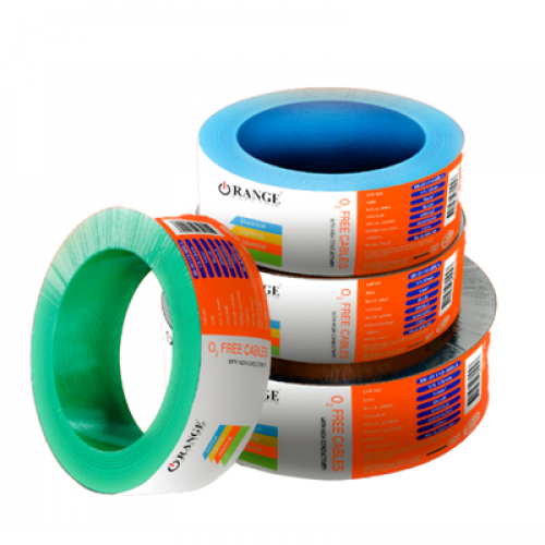 ORANGE 7/0.53MM CU/PVC EARTH WIRE Single  CABLE 3/.036″ (1.5mm2)100M ROLL Wire CABLE  100m