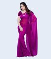 SAREE PLAIN GEORGETTE SAREE WITH BLOUSE PIECE. 