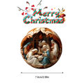 2d Painted Nativity Pendant Tree Ornaments Creative Decoration Home Decor. 