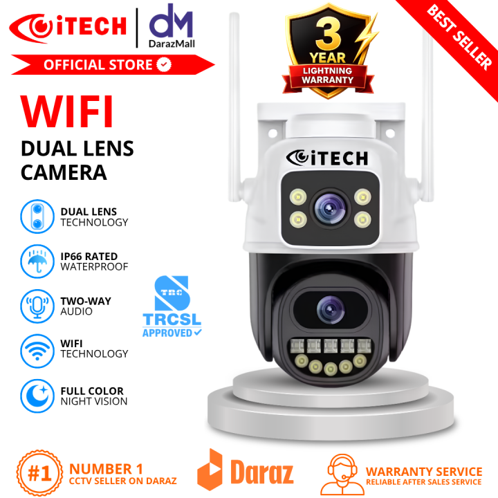 8MP 4K PTZ WiFi IP Camera Security Protection Dual Lens Screen Color Night Vision Auto Track CCTV Surveillance Camera ICSEE APP WD