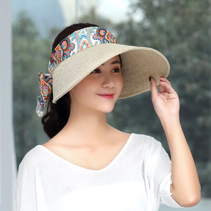 bellylady%20Women%20Sun%20Hat%20Wide%20Brim%20Uv%20Protective%20Summer%20Foldable%20Outdoor%20Cycling%20Topless%20Beach%20Cap%20-%20Image%206