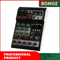 Audio Mixer 4 Channel Mini Audio Mixer DJ controller Mini Family KTV karaoke mixer USB/BT Effects Interface Mixer. 
