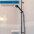 Black Shower Extend Pipe 30cm Length Shower Mixer Pipe Brass Bath. 