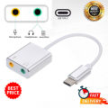 USB Type C Sound Card Type-C External Sound Card 7.1 Adapter. 