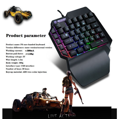 F6%20Wired%20Single%20Handed%20RGB%20Backlight%20Gaming%20Keyboard%2039%20Keys%20One%20Hand%20Ergonomic%20Game%20Keypad%20for%20PC%20Laptop%20Pro%20PUBG%20Gamer%20-%20Image%202