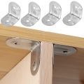 10Pcs/10Sets Black Silver L-shaped Right Angle Support Corner Brackets Heavy Duty Connection Metal Partition Bracket Wardrobe Fixed Tool. 