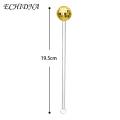 ECHIDNA Beverage Stirrer Round Top 19.5cm Disco Ball Beverage Stirrer Swizzle Stick. 