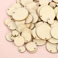 50pcs Handmade NEW Round Shape Home Decoration Laser Cut Wood Piece Hanging Pendant Wood DIY Craft Wooden Ornament. 