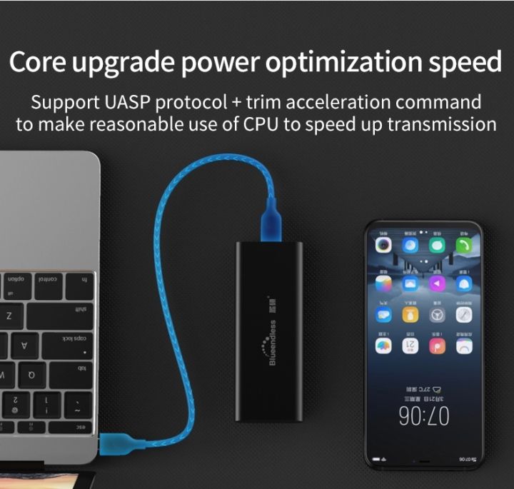 Blueendless%20Portable%20M.2%20Nvme%20Pcie%20Hard%20Disk%20Case%20Usb3.1%20Type-C%20M.2%20For%202260%202280%202242%20M-Key%20Hard%20Drive%20Caddy%20-%20Image%207
