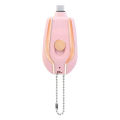 1500mAh Mini Power Emergency Pod Keychain Charger with Type-C Ultra-Compact Mini Battery Pack Fast Charging Backup Power Bank Mini Battery Pack For Lightning / Type-C Charging Backup Power Bank For IPhone Android Devices 1500mAh Portable Keychain Charger. 