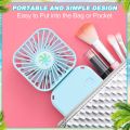 Portable Small Holding Fan Foldable Hanging Fan USB-Rechargeable Mini Handheld Fan. 