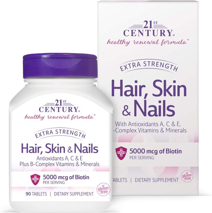 21st Century Extra Strength For Hair, Skin & Nails - 90 Tablets (FROM DUBAI)