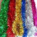 2 Meters Plastic Color Streamers Wall Christmas Tree Surround Ribbon Christmas Garland Decoration Wedding Party Supplies 6pcs. 