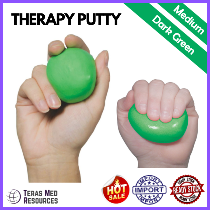 THERAPUTTY%20GREEN%20/%20DARK%20GREEN%20(MEDIUM)%20THERAPY%20PUTTY%20FOR%20HAND%20EXERCISE%20(100%20gram%2050%20gram)%20-%20Image%202