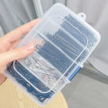 Clear 5/6-grid Portable Plastic Hair Clips Jewelry Storage Box Accessories Organizer Household Travel Supplies With Dust Proof. 