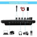 K500 Sound Card With Condenser Mic, Stand, pop Filter, Ear phone Full Set K500 Sound Effects Board Mobile Phone Computer Live SoundCard Microphone Voice Changer Sound Card For Phone/Computer. 