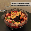 Vintage Crystal Glass Punch Bowl 3000ml Design Heavy and Sturdy PunchBowl for Centerpiece Table Decorations At Parties. 
