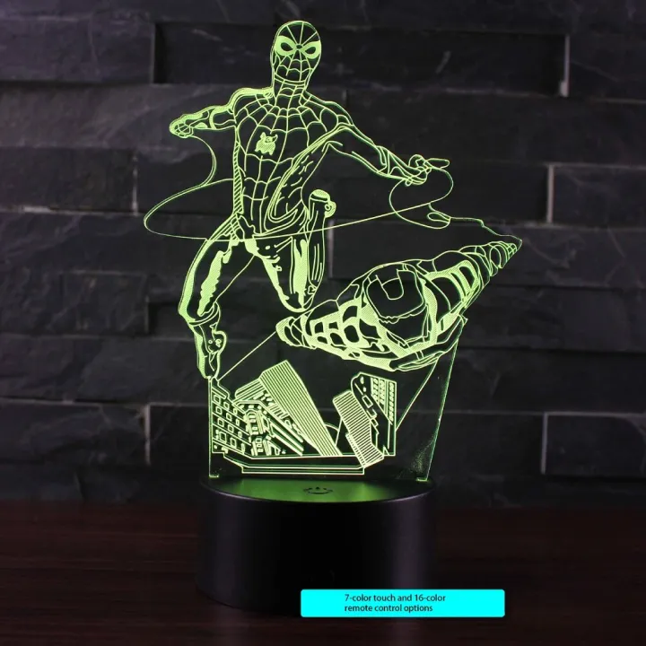 DISNEY%20Spider-Man%203D%20Desk%20Lamp%20USB%20Stereo%20LED%20Night%20Light%20Illusion%20Light%20Surprise%20Birthday%20Gift%20LED%20Light%20Use%20USB%20and%20Battery%20-%20Image%207