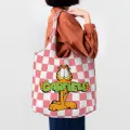 【ALLGOOD】Garfield Canvas Tote Bag Cute Printing Korean Style Student Shoulder Bag Casual Shopping Bag Large Capacity Travel Bag. 