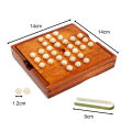 【SmartHorizon】Solitaire Board Game Office Decor Chess Toy and 32 Marbles Chess Wooden Puzzle Board Game Strategy Board Game Table Top Game. 