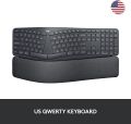 Logitech ERGO K860 Wireless Ergonomic Qwerty Keyboard - Split Keyboard, Wrist Rest, Natural Typing, Stain-Resistant Fabric, Bluetooth and USB Connectivity, Compatible with Windows/Mac. 