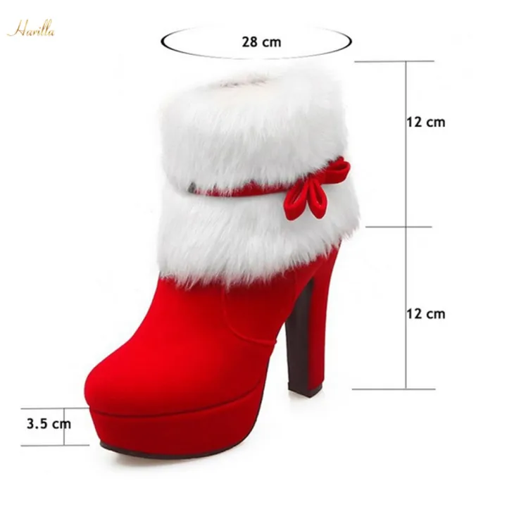 Women's%20Boots%20High%20s%20Christmas%20Faux%20Chunky%20Boots%20,%20+White,%2038%2038%20-%20Image%205