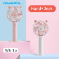 Portable Hand Fan Desktop Fan Hand-Held Fans Mini Rechargeable Fan 3 Gear Adjustment Handy Fan with Stand. 