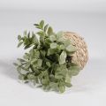 Nordic Style Green Artificial Potted Plant 11cm Woven Artificial Plants Plastic Leaf Eucalyptus Grass Artificial Decorations Home Decor. 
