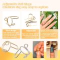 New Reusable Nail Rings Removable Causal Fingertip Nail Rings Gold Color Easy to Use Phalanx Ring Women Girls. 