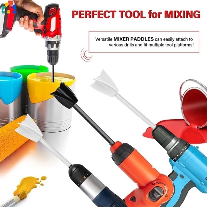 Universal Epoxy Resin Mixing Stick Cement Paint Mixer Attachment With Drill Chuck Reusable Latex Oil Paint Paint Stirring Rod Power Tool Accessories