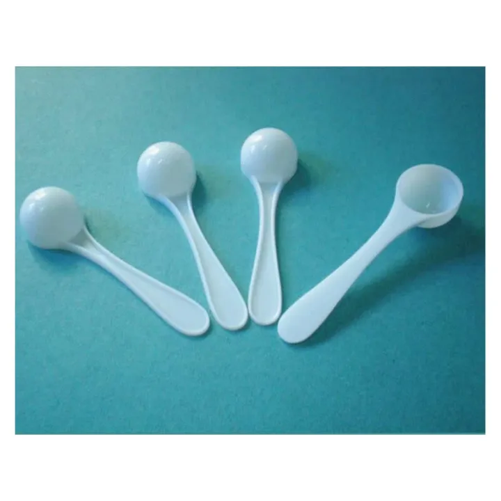 100pcs/lot 5 Ml -Bottomed Spoon 2.5g White Spoon 2.5 Gram Food Grade Pp Milk Powder Plastic Scoop