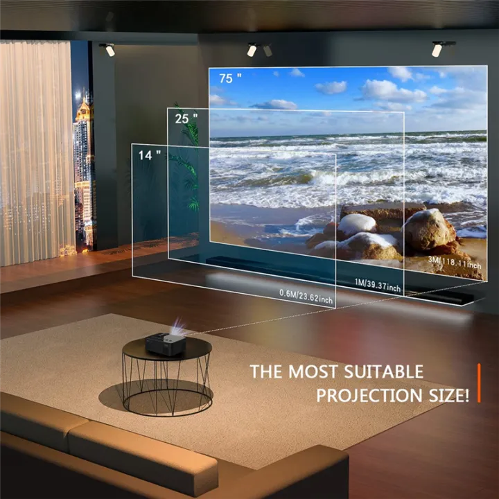 YT100%20Mini%20Home%20Projector%20Projector%20Portable%20Mini%20Home%20Theater%20Wireless%20Cell%20Phone%20Multi-Function%20Projector%20Easy%20Install%20Easy%20to%20Use%20-%20Image%203