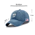 Adjustable Denim Cap Casual Sunscreen Unisex Baseball Hat Embroidered Trendy Snapback Cap for Sports Accessory Urban Fashion Men & Women Sun Protection Outdoor Activities. 